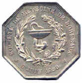Medal, Bordeaux, 1853, Hippokrates, silver, reverse.jpg (54600 bytes)