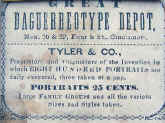dag, doctor taking pulse, Tyler & Co., Cincinnati, advert, 1850.jpg (228195 bytes)