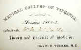 doc, lecture ticket, Medical College of Virginia, 1863-4, McCully and Tucker.jpg (101625 bytes)