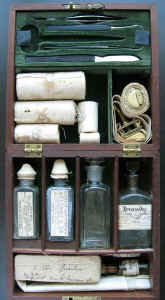 first aid kit, c. 1860, Tiemann, open.jpg (89479 bytes)