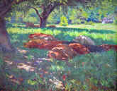 painting, Sargent, Slumbering Swine, 1926.jpg (798999 bytes)