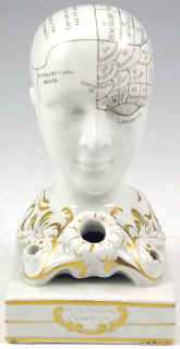 phrenology inkwell, Bridges, gold accents, front.jpg (64120 bytes)