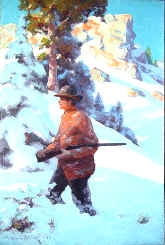 Hunter in the Rockies, Winter, c. 1935.jpg (69313 bytes)