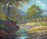 painting, Robert Marshall Root, Along the Creek, Brown County, Indiana, 1927.jpg (306225 bytes)
