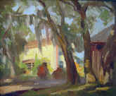 painting, Sargent, Koreshan buildings, Estero, Florida, 1920s.jpg (241420 bytes)