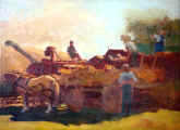 painting, Sargent, Loading the Thresher.jpg (125863 bytes)