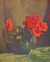 painting, Sargent, Roses in Green Vase, 1940.jpg (76582 bytes)
