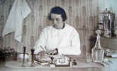 photo, Russian doctor with stethoscopes, c. 1930.jpg (89476 bytes)